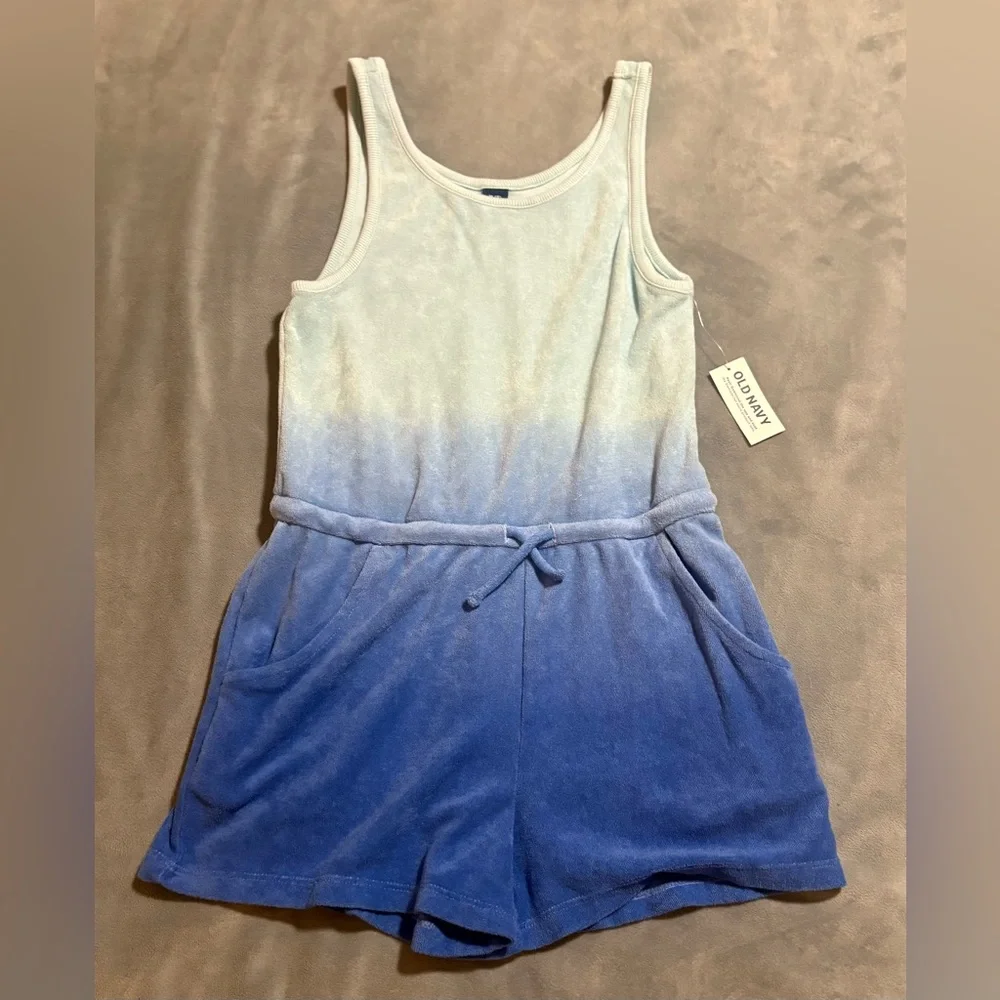 Old Navy Sleeveless Terry Cinched-Waist Romper for Girls